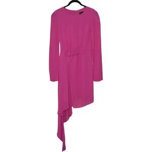 Bardot Pink Stilla Asymmetrical Drape Dress Woman's size 2/XXS Formal Prom Dance